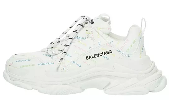 Кроссовки Balenciaga Triple S AllOver Logo White Multicolor