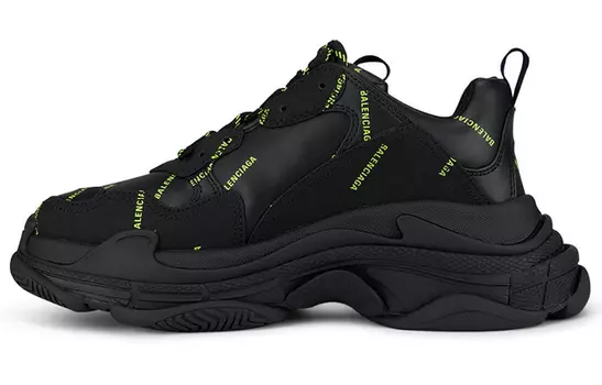 Кроссовки Balenciaga Triple S Allover Logo Black Green