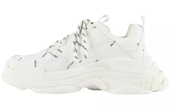 Кроссовки Balenciaga All Over Logo Triple S White Black