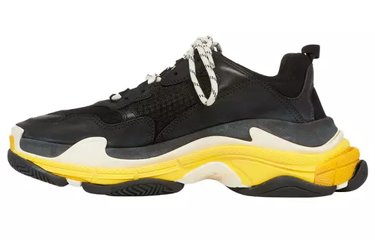 Кроссовки Balenciaga Triple S Sneaker 'Black Yellow'