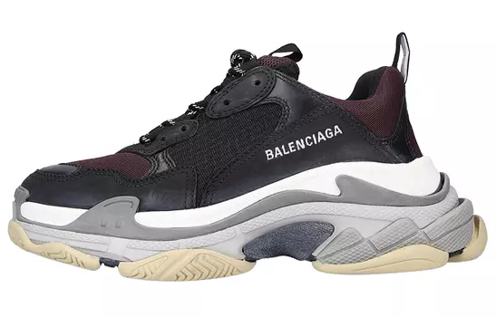 Кроссовки мужские Balenciaga Triple S, черный / бордовый