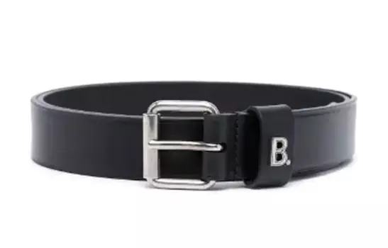 Balenciaga Мужской кожаный ремень, Черный