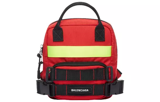 Balenciaga Мужской рюкзак из переработанного нейлона, красный/черный