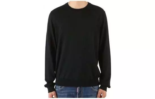 Свитер мужской Balenciaga с логотипом на спине, черный / белый