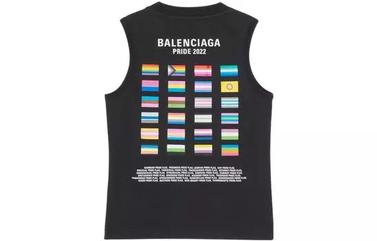 Майка мужская Balenciaga Pride 22, черный