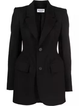 Balenciaga однобортный пиджак Hourglass, черный