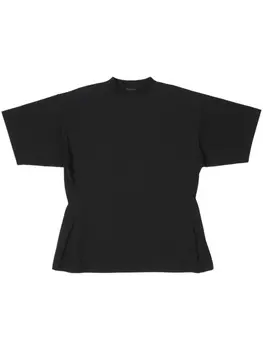 Balenciaga однотонная футболка оверсайз, черный