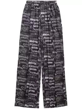 Balenciaga пижамные брюки DIY Metal, черный