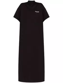 Balenciaga платье-футболка макси Beverly Hills, черный