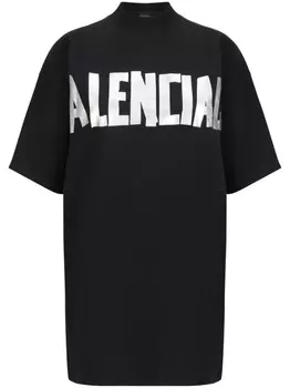 Balenciaga платье-футболка Tape Type, черный