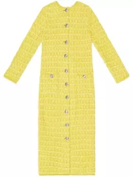 Balenciaga платье-футляр длины миди, желтый