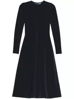 Balenciaga платье миди с длинными рукавами, черный