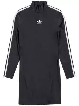 Balenciaga платье мини с длинными рукавами из коллаборации с adidas, черный