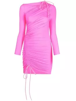 Balenciaga платье мини с кулиской, розовый