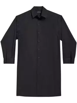 Balenciaga платье-рубашка оверсайз, черный