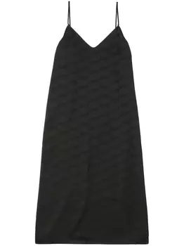 Balenciaga платье с монограммой, черный