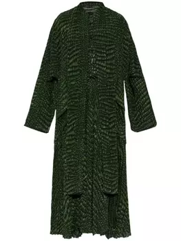Balenciaga платье с принтом, зеленый
