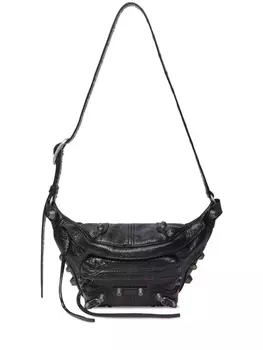 Balenciaga поясная сумка Le Cagole с заклепками, черный