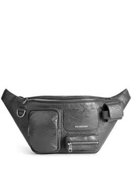 Balenciaga поясная сумка Superbusy с карманами, серый