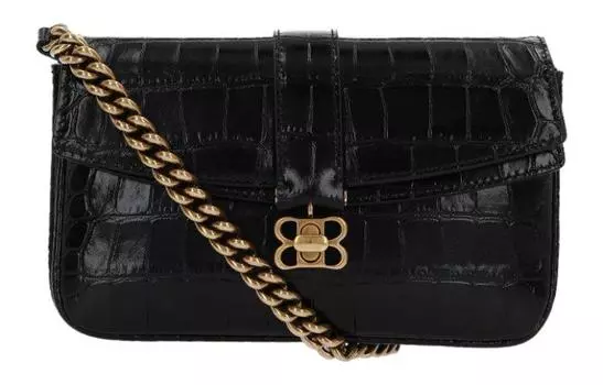 Balenciaga Портативная сумка через плечо из телячьей кожи, женская, черная
