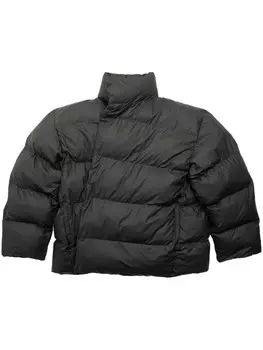 Balenciaga пуховик с принтом, черный