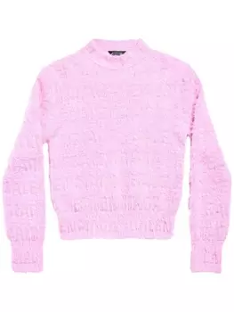 Balenciaga пушистый джемпер Bal Horizontal, розовый