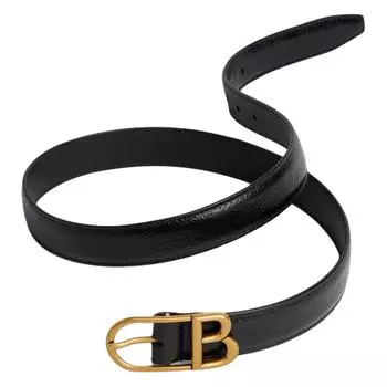 Balenciaga Ремень из коровьей кожи унисекс, черный, ширина 2,5 см