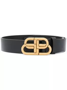 Balenciaga ремень с логотипом BB, черный