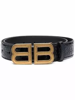 Balenciaga ремень с пряжкой-логотипом, черный