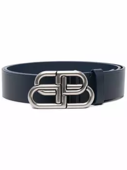 Balenciaga ремень с пряжкой-логотипом, синий