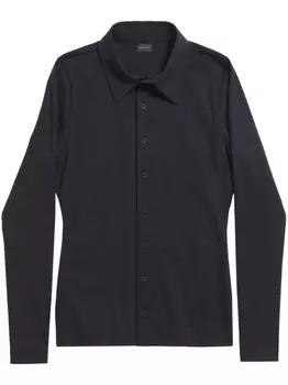 Balenciaga рубашка из джерси, черный