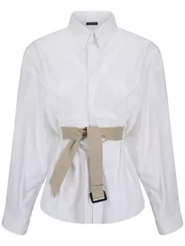 Balenciaga рубашка с поясом, белый