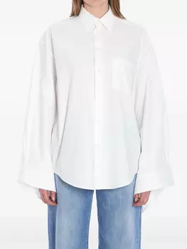 Balenciaga рубашка с завязками на манжетах, белый