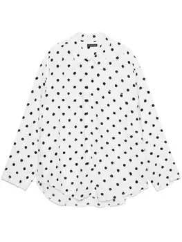 Balenciaga рубашка в горох, белый