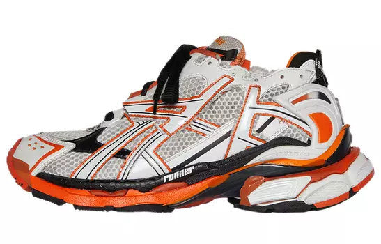 Кроссовки женские Balenciaga Runner Chunky, оранжевый / белый