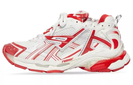 Кроссовки мужские Balenciaga Runner, белый / красный