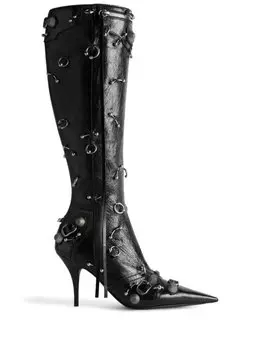 Balenciaga сапоги Cagole 90 с заостренным носком, черный