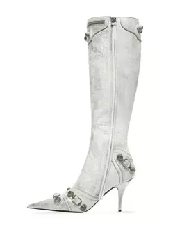Balenciaga сапоги Cagole с заостренным носком, белый