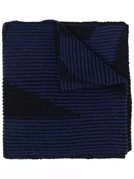 Balenciaga шарф с логотипом, синий