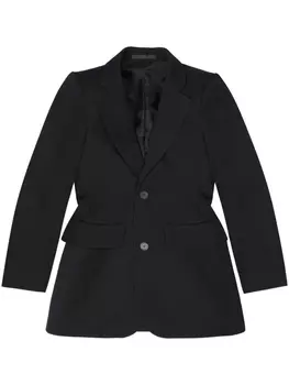 Balenciaga шерстяной однобортный блейзер, черный