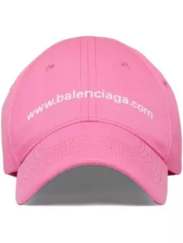 Balenciaga шестипанельная кепка с вышитым логотипом, розовый