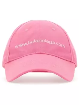 Balenciaga шестипанельная кепка с вышитым логотипом, розовый