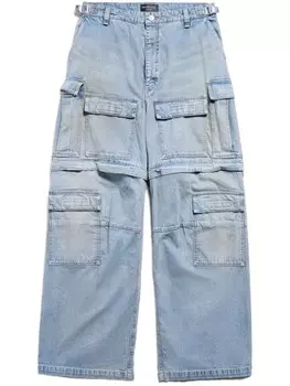 Balenciaga широкие джинсы карго, синий