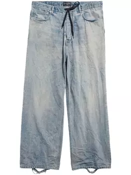 Balenciaga широкие джинсы средней посадки, синий