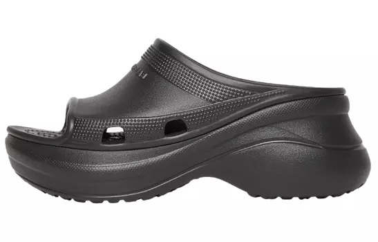 Женские шлепанцы Balenciaga X Crocs, черный