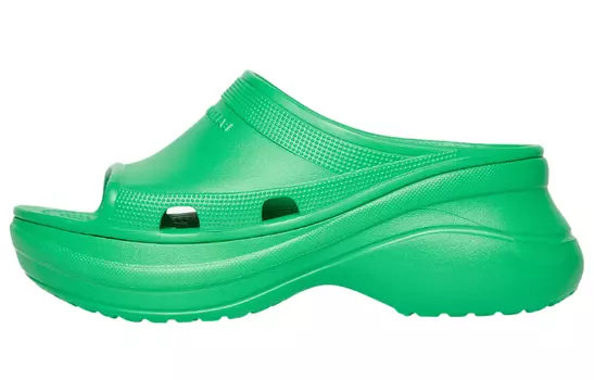 Женские шлепанцы Balenciaga X Crocs, зеленый