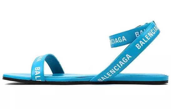 Шлепанцы женские Balenciaga Leather, синий
