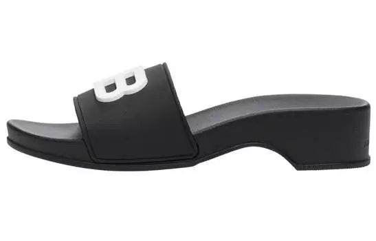 Шлепанцы Balenciaga Appliqu-logo женские, черный