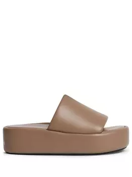 Balenciaga шлепанцы Rise Sandale на платформе, нейтральный цвет