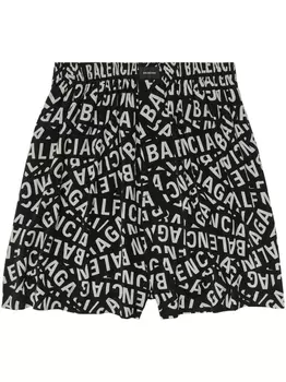 Balenciaga шорты с логотипом, черный